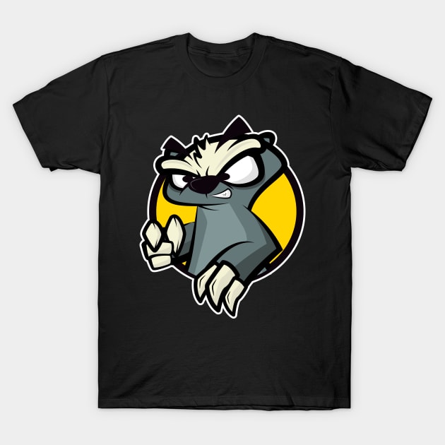 Honey Badger T-Shirt by LetsBeginDesigns